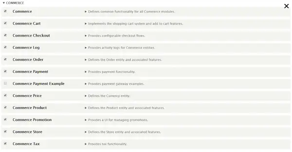 Commerce Modules