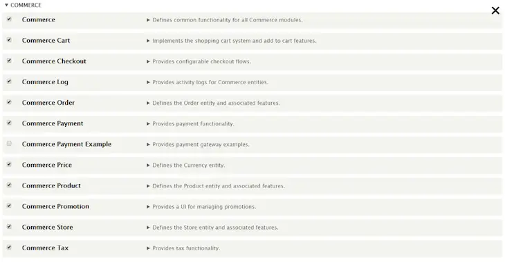 Commerce Modules